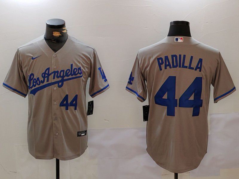 Men Los Angeles Dodgers #44 Padilla Grey Game 2024 Nike MLB Jersey style 3